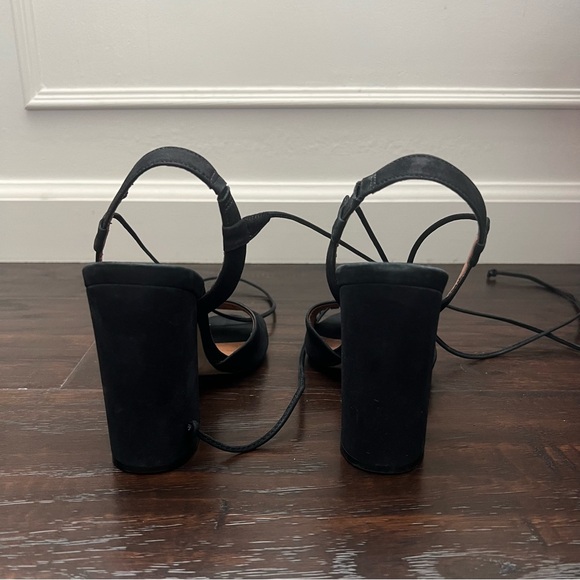 Steve Madden Serrina Black Leather Lace-Up Heels size 5.5 - Picture 8 of 13